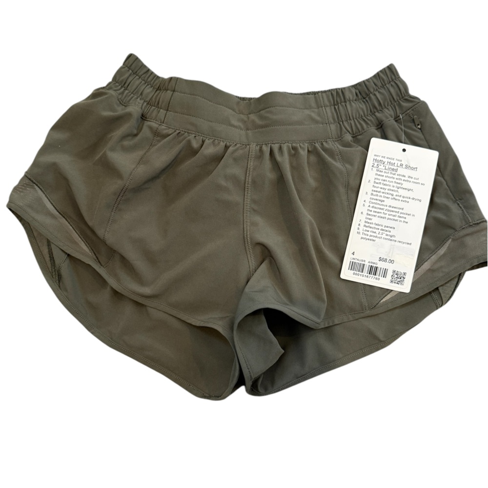 Lululemon Athletica Olive Green Running Shorts NWOT (No liner)